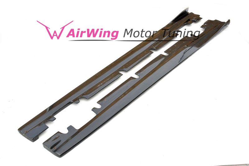 Benz W176 Side Skirt carbon Add-on Splitter 02.JPG